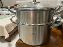 花廚夫人316不銹鋼蒸鍋雙層湯鍋蒸包子饅頭加厚燉鍋煮面鍋明火電磁爐通用 抗菌316鋼24cm蒸籠+湯鍋 2層 24cm 曬單實(shí)拍圖