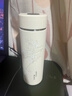 全陶瓷內膽保溫杯非涂層茶水分離杯桌面辦公水杯子便捷戶(hù)外車(chē)載杯 米白色380ml 曬單實(shí)拍圖