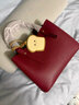 江問(wèn)漁吐司手提菜籃子包包女紅色新娘結婚包媽媽包高級感輕奢小眾手提包 紅色禮盒套裝 送掛飾+絲巾 女生生日禮物實(shí)用送女友送老婆 曬單實(shí)拍圖