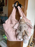 伊梵絡(luò )（EAVALURE）輕便尼龍布手提包包女2025新款韓國小眾設計菜籃子百搭通勤便當包 淺粉 曬單實(shí)拍圖