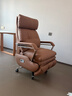 利沃諾真牛皮電動(dòng)老板椅辦公椅可躺180°電腦椅子通風(fēng)按摩撐腰E99棕真皮 曬單實(shí)拍圖