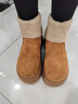 逸蘭朵厚底增高雪地靴女2025年冬季新款加絨保暖時(shí)尚毛毛短靴丑萌大頭鞋 駝色 加絨 39 (245mm) 曬單實(shí)拍圖