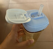 HEGEN海格恩兒童吸管杯蓋通用奶瓶杯子配件1-3歲直飲喝水杯蓋藍色 曬單實(shí)拍圖