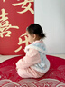 G.duck小黃鴨嬰兒連體衣夾棉新生兒衣服秋冬季保暖國風(fēng)拜年服寶寶薄棉服 滿(mǎn)月周歲禮服-粉色（夾棉） 90cm 建議1歲25斤內 曬單實(shí)拍圖