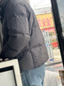 羅蒙立領(lǐng)休閑男士羽絨服夾克2025新款秋冬季男裝輕薄保暖面包服外套潮 y2f35黑色羽絨服 2XL 155-175 曬單實(shí)拍圖