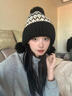 俞兆林紅帽女士秋冬絲絨加厚針織帽時(shí)尚保暖護耳冷帽2025新款包頭毛紡帽 黑色 均碼 曬單實(shí)拍圖