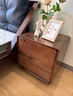 中偉實(shí)木床頭柜落地款床邊收納柜簡(jiǎn)約原木小型整裝窄邊柜 胡桃色 40cm 曬單實(shí)拍圖