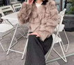 傲列秋冬新款狐貍毛皮草外套女短款 顯瘦韓版年輕款氣質(zhì)海寧毛毛大衣 奶咖色 M 曬單實(shí)拍圖