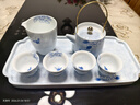 叁旬手繪蝶戀花提梁壺功夫茶具家用陶瓷茶杯茶盤(pán)套裝輕奢高檔中式禮盒 蝶戀花(提梁壺6件套)+茶盤(pán) 曬單實(shí)拍圖