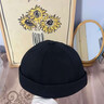 地主帽男瓜皮帽高級感痞帥秋冬款無(wú)檐帽禿頂帽子民國風(fēng)圓頂帽復古 黑色瓜皮帽 曬單實(shí)拍圖