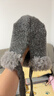 CACUSS帽子女士冬季保暖毛線(xiàn)帽戶(hù)外護耳帽防風(fēng)防寒雷鋒帽包頭針織帽深灰 曬單實(shí)拍圖
