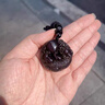 浪漫年華正品黑曜石貔貅吊墜項鏈彩虹眼男女同款黑水晶國潮毛衣鏈掛件禮物 黑曜石純黑貔貅/掛繩款--附證書(shū) 曬單實(shí)拍圖