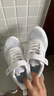 特步（XTEP）童鞋兒童跑鞋網(wǎng)布魔術(shù)貼百搭時(shí)尚運動(dòng)鞋 特步白/銀色    33    曬單實(shí)拍圖