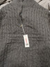 名創(chuàng  )優(yōu)品（MINISO）毛衣男款春秋半拉鏈立領(lǐng)外穿針織上衣外套男士高級感純色針織衫潮 【半拉鏈絞花套頭衫】深灰色(純色) L 175 (體重120-140斤) 曬單實(shí)拍圖
