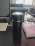 天喜保溫杯茶杯男款茶水分離茶杯女2024新款一鍵開(kāi)蓋車(chē)載不銹鋼水杯 曜石黑500ml【顯溫款】+杯刷 曬單實(shí)拍圖