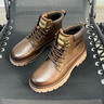 Jeep吉普休閑鞋男春季新款復古百搭戶(hù)外高幫鞋英倫風(fēng)厚底工裝馬丁靴男 粟棕 【標準運動(dòng)鞋碼】 41 曬單實(shí)拍圖