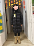 鵝小寶極寒超厚保暖95白鵝絨中長(cháng)款兒童羽絨服女童男童防風(fēng)外套親子裝冬 黑色 160碼【鵝絨-268g】 曬單實(shí)拍圖