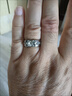 鹿凌青 白金色莫桑石男士高級戒指男霸氣時(shí)尚合金戒開(kāi)口可調節男指環(huán) 開(kāi)口可調節 曬單實(shí)拍圖