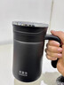水宜生保溫杯帶手柄男士大容量泡茶杯辦公室水杯2025新款男士 銀黑色 500ml 曬單實(shí)拍圖