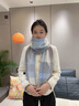 啄木鳥(niǎo)（TUCANO）羊毛格子圍巾女2025新款男款學(xué)生冬季生日禮物披肩秋冬暖絨圍脖禮 71#-藍白灰格 曬單實(shí)拍圖