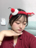 玖維婭（Jiuvia）新年紅色毛絨發(fā)箍可愛(ài)小馬福字頭飾拍照節日氛圍感發(fā)飾女款飾品 小福馬櫻桃 曬單實(shí)拍圖