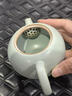青澹墨雅 天青汝窯 茶具茶壺冰裂釉功夫泡茶壺景德鎮手工陶瓷禮盒裝 玉珠壺 255ml 曬單實(shí)拍圖