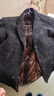 啄木鳥(niǎo)（TUCANO）爸爸秋冬款外套裝40歲50西服男60加絨加厚婚宴禮服西裝喜公公冬季 (加棉)黑灰色+假兩件+長(cháng)褲 180/XL(適合115-135斤) 曬單實(shí)拍圖