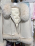 勤記皮草女新款2025狐貍毛羽絨服鵝絨狐貍毛皮草外套女短款海寧冬季新 米白色 M[90-110斤] 均碼 曬單實(shí)拍圖