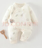 婧麒（JOYNCLEON）新生兒嬰兒衣服秋冬連體衣新款40g夾棉初生寶寶秋季保暖哈衣 太空歷險記【蝴蝶衣】 52cm  【0-1個(gè)月建議體重2-3.4kg】 曬單實(shí)拍圖