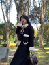夢(mèng)琪嵐小香風(fēng)富家千金感名媛氣質(zhì)韓系慵懶休閑一整套套裝女2025秋冬新款 黑色上衣+裙子 【兩件套】 M 曬單實(shí)拍圖