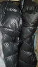 高梵黑金兒童鵝絨服小火山加長(cháng)男女童厚款連帽羽絨服 黑色 160 曬單實(shí)拍圖