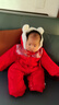 迪士尼（Disney）新生兒連帽加厚連體衣冬裝新款嬰幼兒女寶中國風(fēng)拜年服滿(mǎn)月外出服 紅色【緞面流蘇加厚】 73cm 73 73碼 建議身高66-73cm 曬單實(shí)拍圖