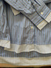 初語(yǔ)解構拼接假兩件襯衫女2025秋季新款條紋開(kāi)衫外套上衣 藍色間條 M 曬單實(shí)拍圖