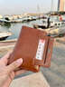 GIOIO卡包證件包護照包多功能收納包駕駛證男女旅行機票護照夾錢(qián)包一體 棕色 多功能卡包 曬單實(shí)拍圖