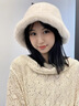 恬飾保暖帽子女冬季加絨加厚防風(fēng)護耳顯臉小漁夫帽女百搭圣誕元旦禮物 白色毛絨帽子 曬單實(shí)拍圖