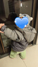 ASK JUNIOR三防】男童冬季90絨保暖羽絨服嬰幼兒連帽插肩袖上衣短款外套100 曬單實(shí)拍圖