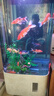 美諾魚(yú)缸客廳半圓型魚(yú)缸屏風(fēng)大中小型家用落地式玻璃金魚(yú)缸生態(tài)免換水 白冰花 60*40*138 曬單實(shí)拍圖