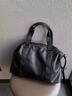 茯見(jiàn)斜挎包女包2025大容量短途旅行包出差通勤托特包學(xué)生上課單肩包 黑色 曬單實(shí)拍圖