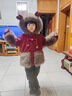 G.duck小黃鴨女童加絨呢大衣冬裝女孩紅色新年外套拜年服國風(fēng)加厚棉衣服 紅色外套【加絨款】 150 曬單實(shí)拍圖