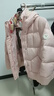 英氏（YEEHOO）女童羽絨服兒童短款鴨絨加厚保暖中大童裝連帽御寒冬裝 淺粉  150 曬單實(shí)拍圖