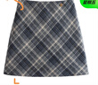 絲柏舍學(xué)院風(fēng)半身裙2026春裝新款女裝氣質(zhì)高腰顯瘦A字拉鏈短裙 藏青格紋 XL 曬單實(shí)拍圖