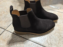 THOM WILLS切爾西男靴冬季軟底英倫真皮反絨休閑短靴翻毛皮男靴高幫皮鞋男 深咖E451-Y1 39 /6.5碼 曬單實(shí)拍圖