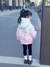 迪士尼（Disney）女童羽絨棉服冬季2025新款兒童短款中大童加厚冬裝棉衣女孩棉襖 粉紅色 140 曬單實(shí)拍圖