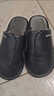 壹號鳳棉拖鞋男冬季加厚絨防滑保暖家居家室內家用PU防水皮棉拖鞋潮 男款藏青色 39-40 40-41碼合適腳穿 曬單實(shí)拍圖