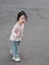 班喜迪女童長(cháng)袖t恤春裝2026新款洋氣兒童上衣寶寶公主衣服春秋裝打底衫 粉色 90 曬單實(shí)拍圖
