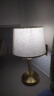 梵帝萊（FANDILAI） 臺燈床頭燈可調光觸摸感應臺燈美式輕奢簡(jiǎn)約時(shí)尚浪漫家用臥室燈 麻布款 觸摸開(kāi)關(guān)+7瓦三色可調光LED無(wú)USB 曬單實(shí)拍圖