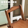 木馬人免安裝可折疊椅子靠背客廳餐廳酒吧臺椅高腳凳家用馬扎電腦椅便攜 【免安裝  可折疊】原色-大號-適配105-115cm桌面高度 曬單實(shí)拍圖
