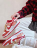 耐克（NIKE）定制球鞋自由喜上眉梢婚鞋秀禾中式婚禮喜慶防滑低幫板鞋男款紅白 紅白色 42.5 曬單實(shí)拍圖