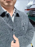 皮爾卡丹（pierre cardin）男士加絨加厚毛呢夾克冬季青年修身短款呢子夾克韓版痞帥保暖外套 藍灰 2XL【適合140-155斤】 曬單實(shí)拍圖