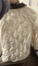 雪中飛輕薄羽絨服女短款2025秋冬季新款時(shí)尚襯衫領(lǐng)拼接撞色外套 米白 L (165) 曬單實(shí)拍圖